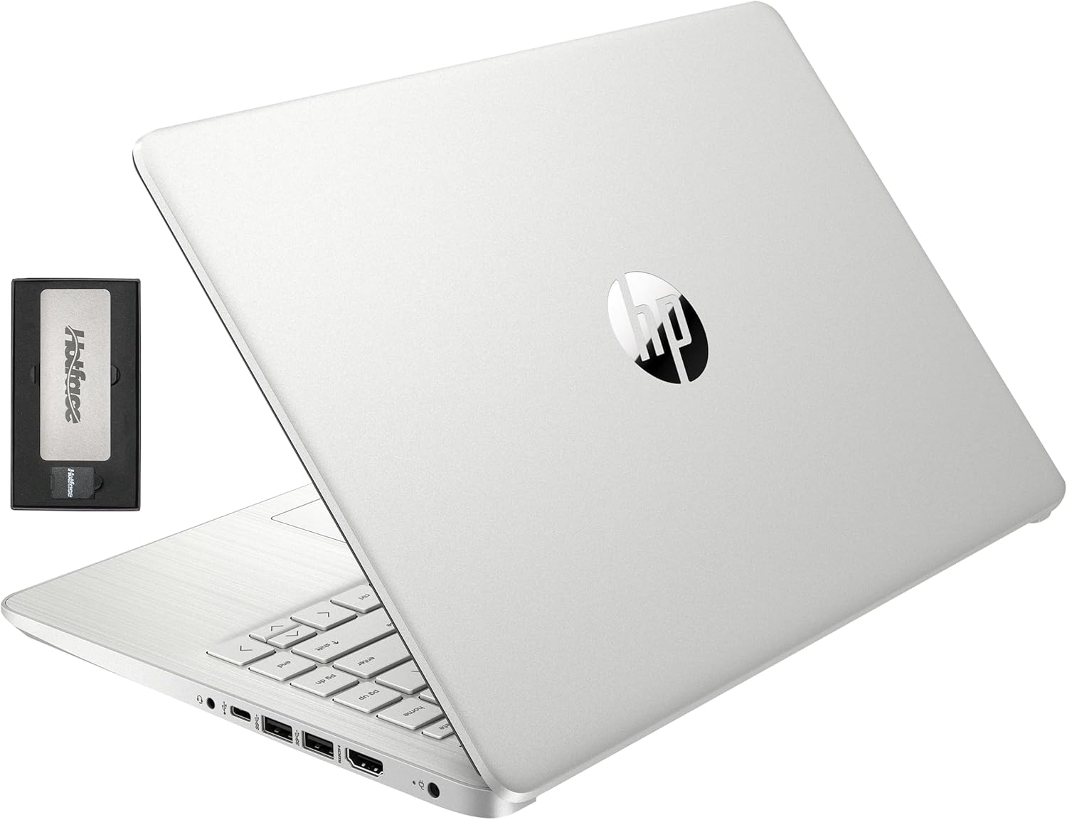 Notebook HP Stream 14” HD, Intel Celeron N4120, 8GB RAM, 416GB (128GB eMMC + Docking 256GB + MicroSD 32GB), UHD Graphics, Cámara 720p, Windows 11 S + Office 365, Negra