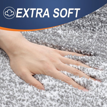 Alfombra de baño de 30 x 20" | Microfibra absorbente extrasuave | Antideslizante | Secado rápido | Baño, bañera, ducha | Color: gris