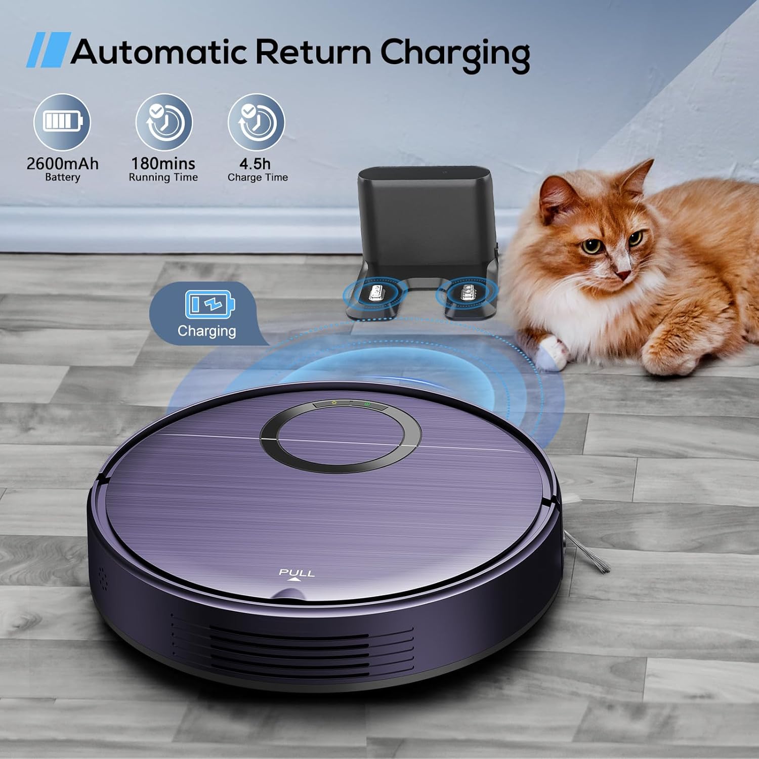 Robot Aspiradora y Mopa T7S 2-en-1 | 2000Pa, Control App/Remoto, Wi-Fi, Autocarga, 180min de Autonomía – Ideal para Mascotas, Pisos Duros y Alfombra Baja