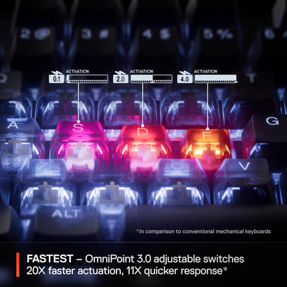 SteelSeries Apex Pro Mini Gen 3 – Teclado Gaming 60% con Switches OmniPoint 3.0 HyperMagnetic, Rapid Trigger, RGB, Keycaps PBT, USB-C