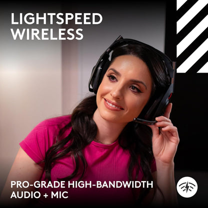 Astro A50 Omni-Platform Wireless Gaming Headset + Base Station for PS5, Xbox, PC: PLAYSYNC Audio Switcher, <16 Bit/48Khz (Console), <24 Bit/48 Khz (PC), 24Hr Battery, 2.4Ghz & BT - Black