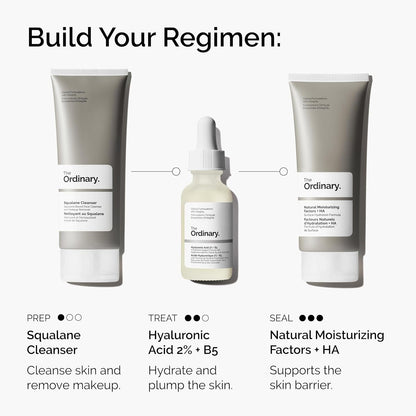 The Ordinary Hyaluronic Acid 2% + B5 con Ceramidas | Sérum Facial Hidratante Multi-Capas – Antiarrugas, Reafirmante y Reparador de la Barrera Cutánea – 30 ml
