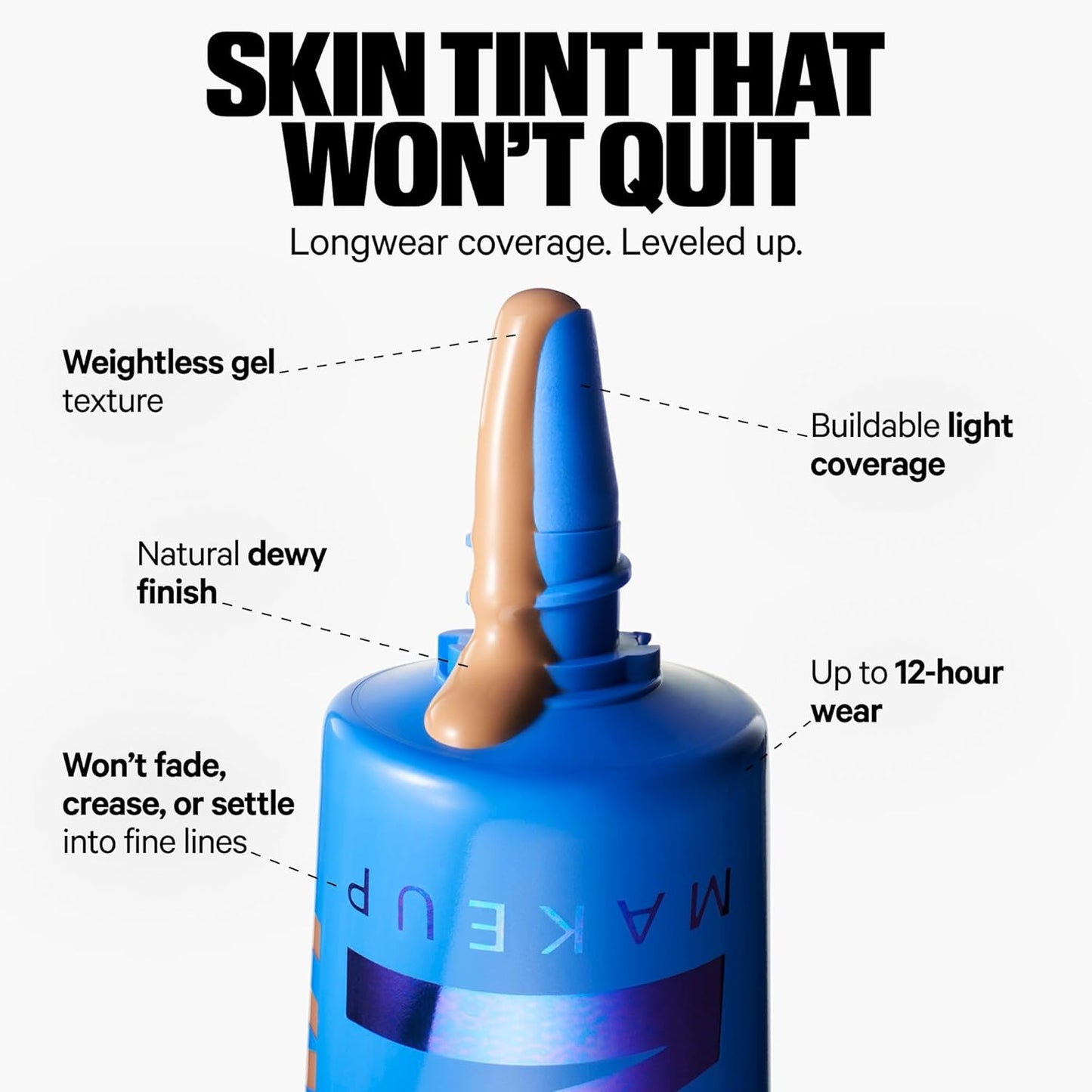 Milk Makeup Hydro Grip Skin Tint en Gel Hidratante | Cobertura Ligera Modulable hasta 12 hs | Con Ácido Hialurónico, No Comedogénico, Acabado Luminoso