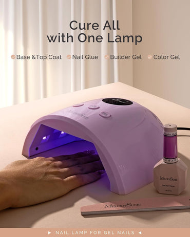Lámpara de uñas UV LED | Color Lila | 3 temporizadores | Sensor inteligente | Pantalla LCD