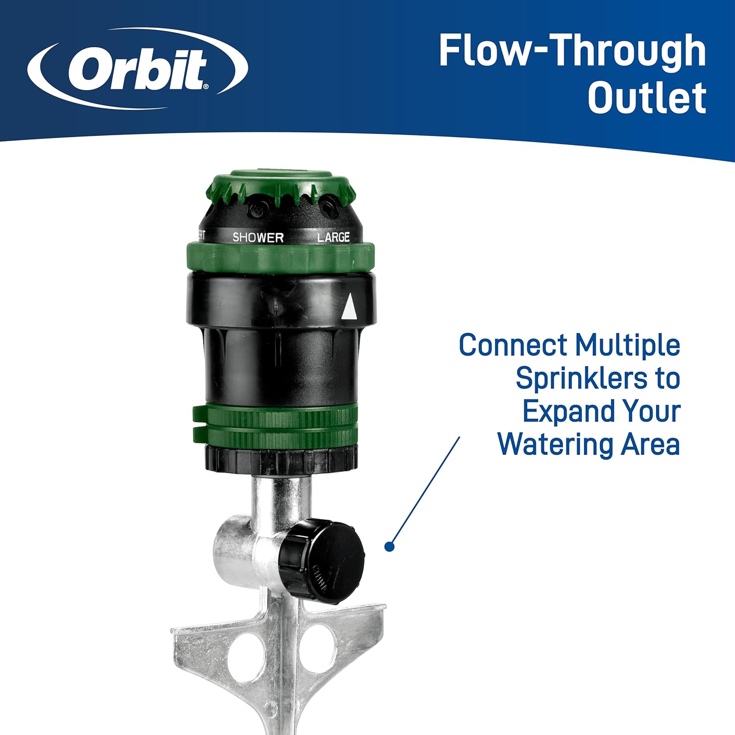 Aspersor Orbit H2O-6 con Mecanismo de Engranaje y Estaca