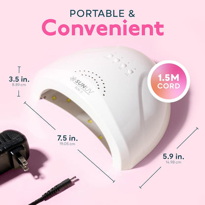 Lámpara de uñas LED UV | Luz de gel para esmalte de uñas | 3 temporizadores