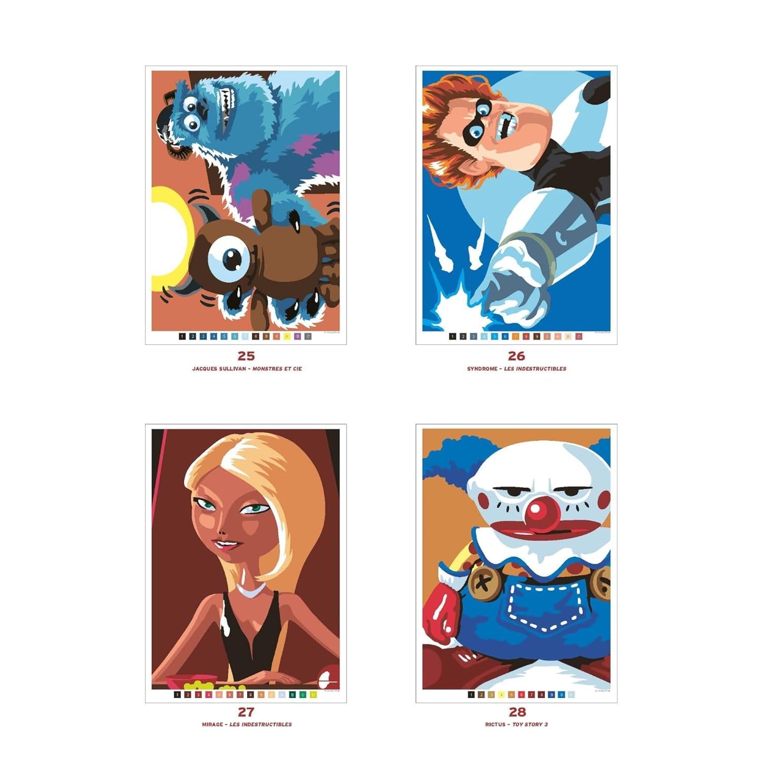 Libro para colorear | Pixar | 100 Diseños para pintar | Idioma: Francés