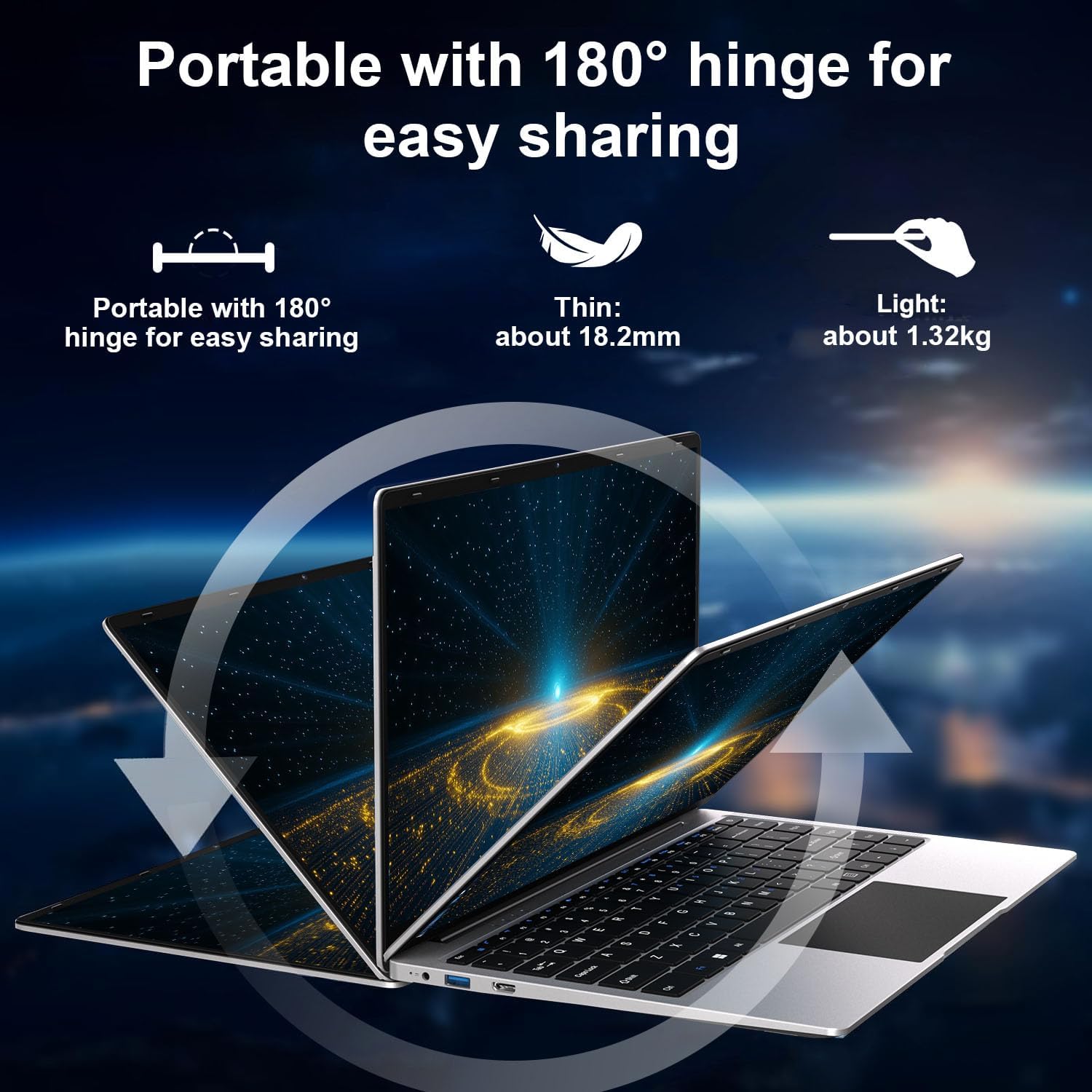 2025 14 Inch Laptop Computer Win 11 8GB+256GB SSD up to 1TB SSD Expand Laptops N4020 up to 2.8Ghz DDR4 1080P FHD Dual Wifi BT4.2 with Webcam Screen Projection Function for Business Student-Silver