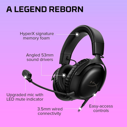 HyperX Cloud III – Auriculares Gaming con Cable para PC, PS5, Xbox Series X|S