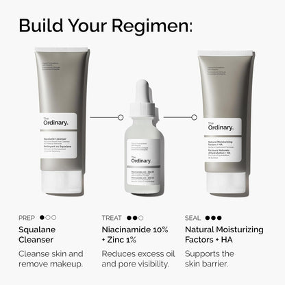 The Ordinary Niacinamide 10% + Zinc 1% | Sérum Facial Anti-Imperfecciones – Control de Sebo, Reducción de Poros y Textura Suave – 30 ml