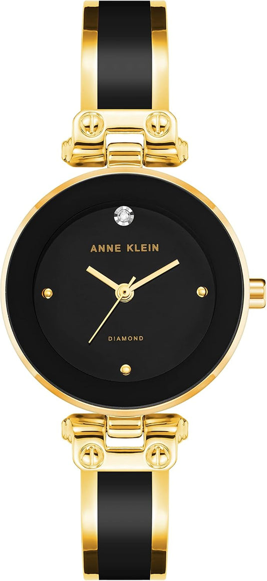 Reloj Pulsera para Mujer con Diamante Auténtico en la Esfera (Estilo Brazalete)