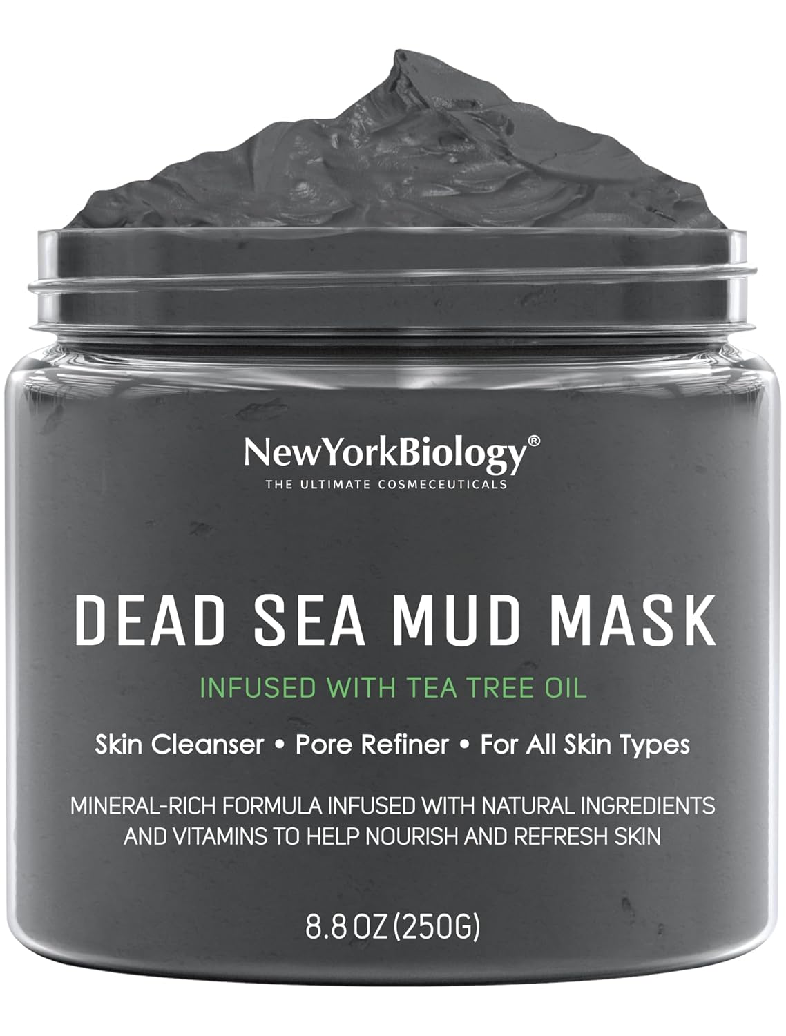 Máscara de barro del Mar Muerto de New York Biology para rostro y cuerpo | con árbol de té