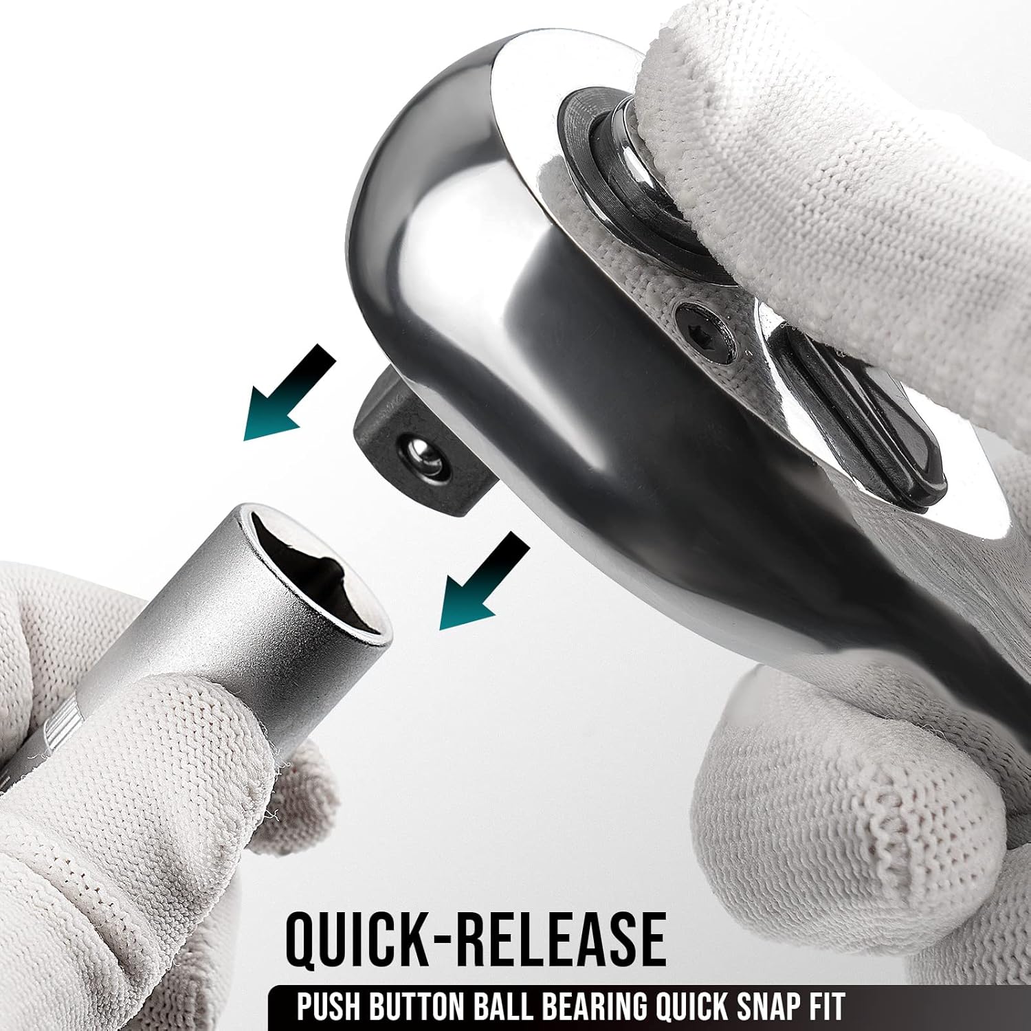 Set de Llaves de Trinquete PHIRAH 3 Piezas 1/2" – 3/8" – 1/4" | 72 Dientes, Quick Release, Reversible, Mango Ergonómico – Ideal Hogar, Taller y Reparación Automotriz