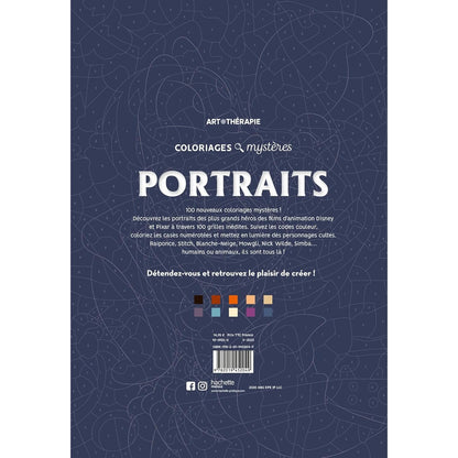 Dibujos para colorear de Disney Mystery | Edición: Retratos (ilusión óptica) | Arteterapia | idioma: Francés
