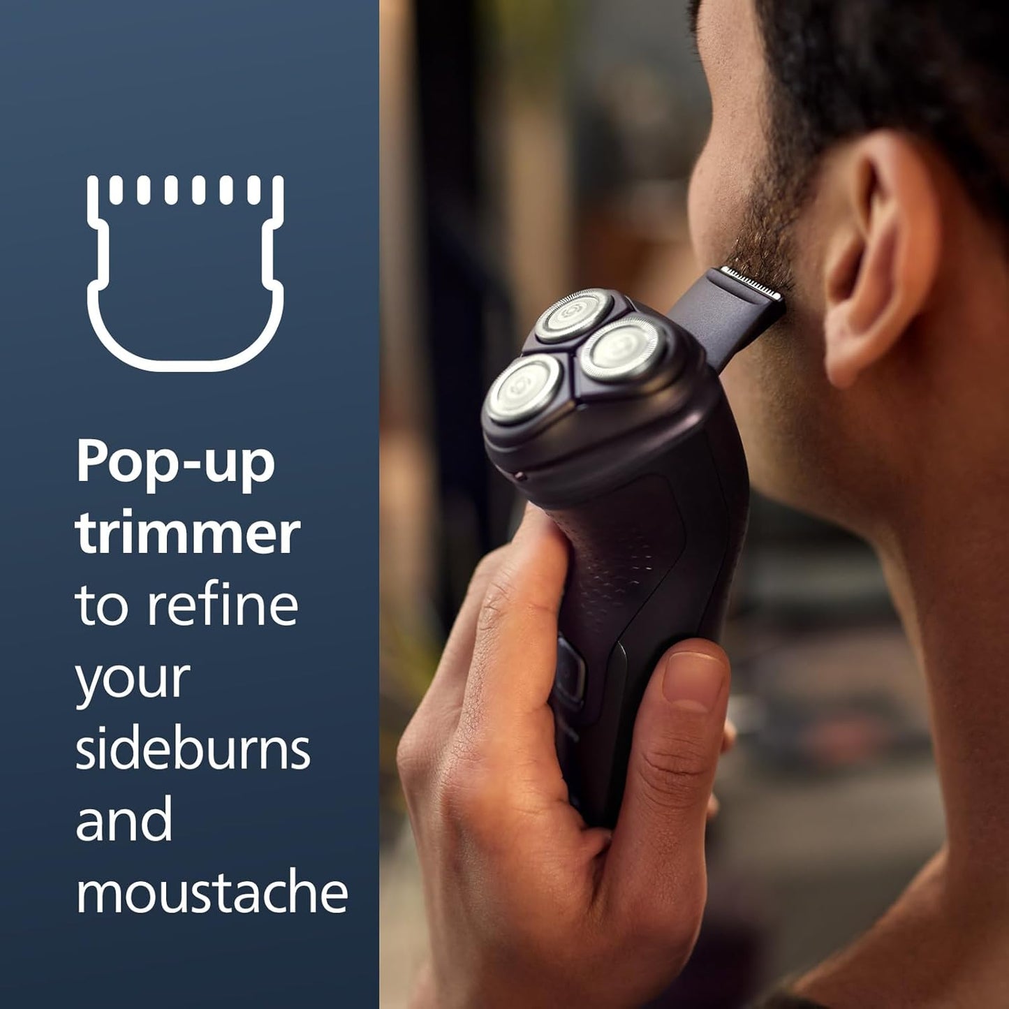 Philips Norelco Shaver 2400 Series (X3001/90) | Afeitado Húmedo/Seco, 27 Cuchillas ComfortCut, 4D Flex, Recortadora Pop-Up, Tapa Protectora, Deep Black