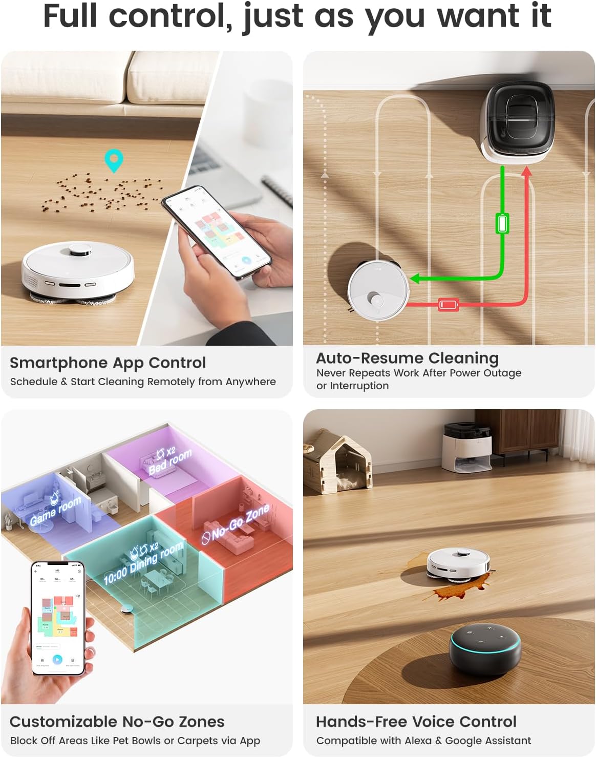 Lefant M3 Robot Aspiradora y Mopa 2 en 1 | 12000Pa Succión, Auto-Lavado y Secado de Mopas, Base con Autovaciado y Autorelleno, Cepillo Anti-Enredos, Navegación LiDAR Precisa, Control App/Alexa, 220 Min Autonomía
