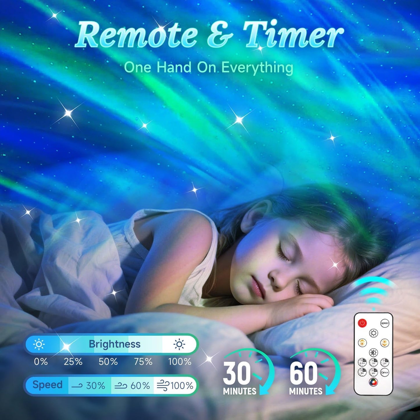 Proyector de luces | Luz nocturna de caracola para dormitorio | Lámpara de nebulosa