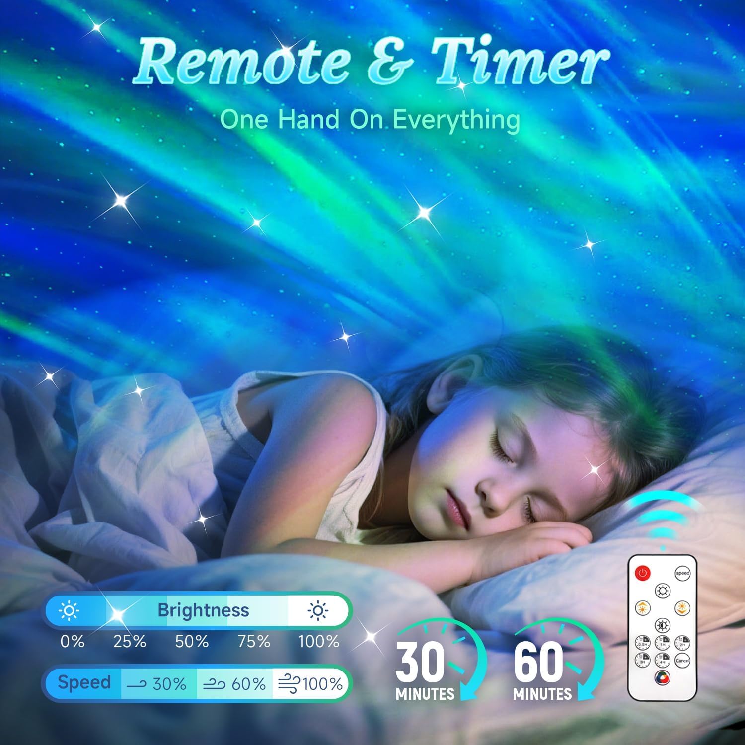 Proyector de luces | Luz nocturna de caracola para dormitorio | Lámpara de nebulosa