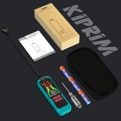 Detector de Fugas de Gas Kiprim GD01, Alta Sensibilidad con Sonda Flexible de 9,4", Alarma Visual y Sonora, Portátil para Propano, Metano y Gas Natural – Uso en Hogar y RV