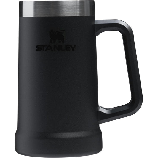 Stay-Chill Beer Stein 24 Oz | Heavy Duty Big Grip Handle | Beer Tumbler Drink Cup, Holds 2 Cans | Insulated Stainless Steel Party Mug | Bpa-Free | Matte Black