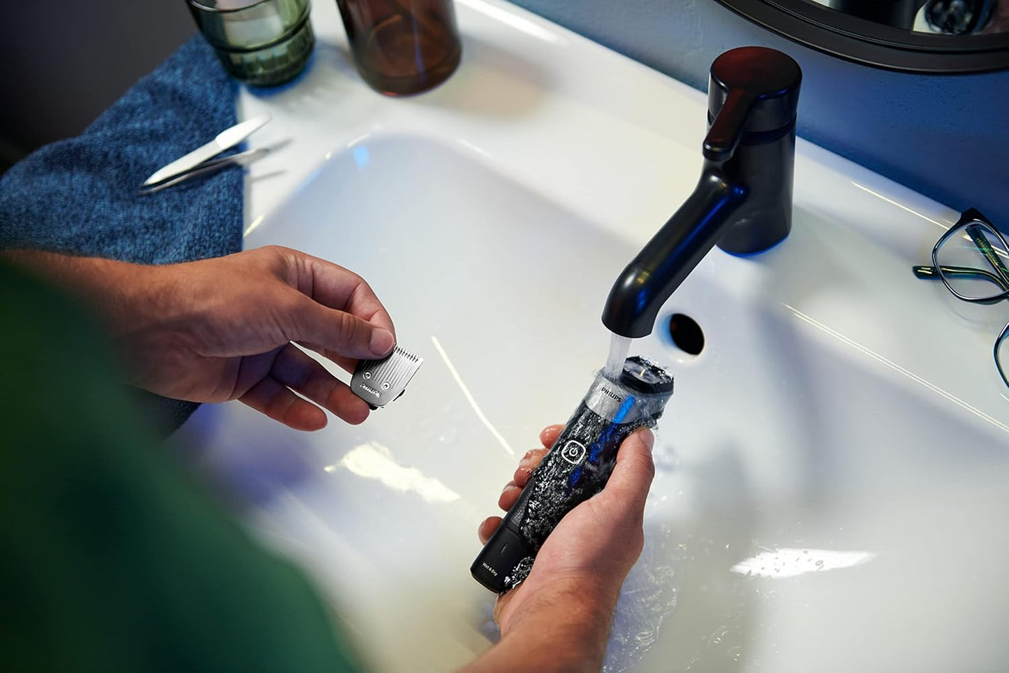 Philips Norelco Multigroom Series 5000 (MG5910/49) | 18 en 1 para Barba, Cabello, Cuerpo e Íntimo – Sin aceite