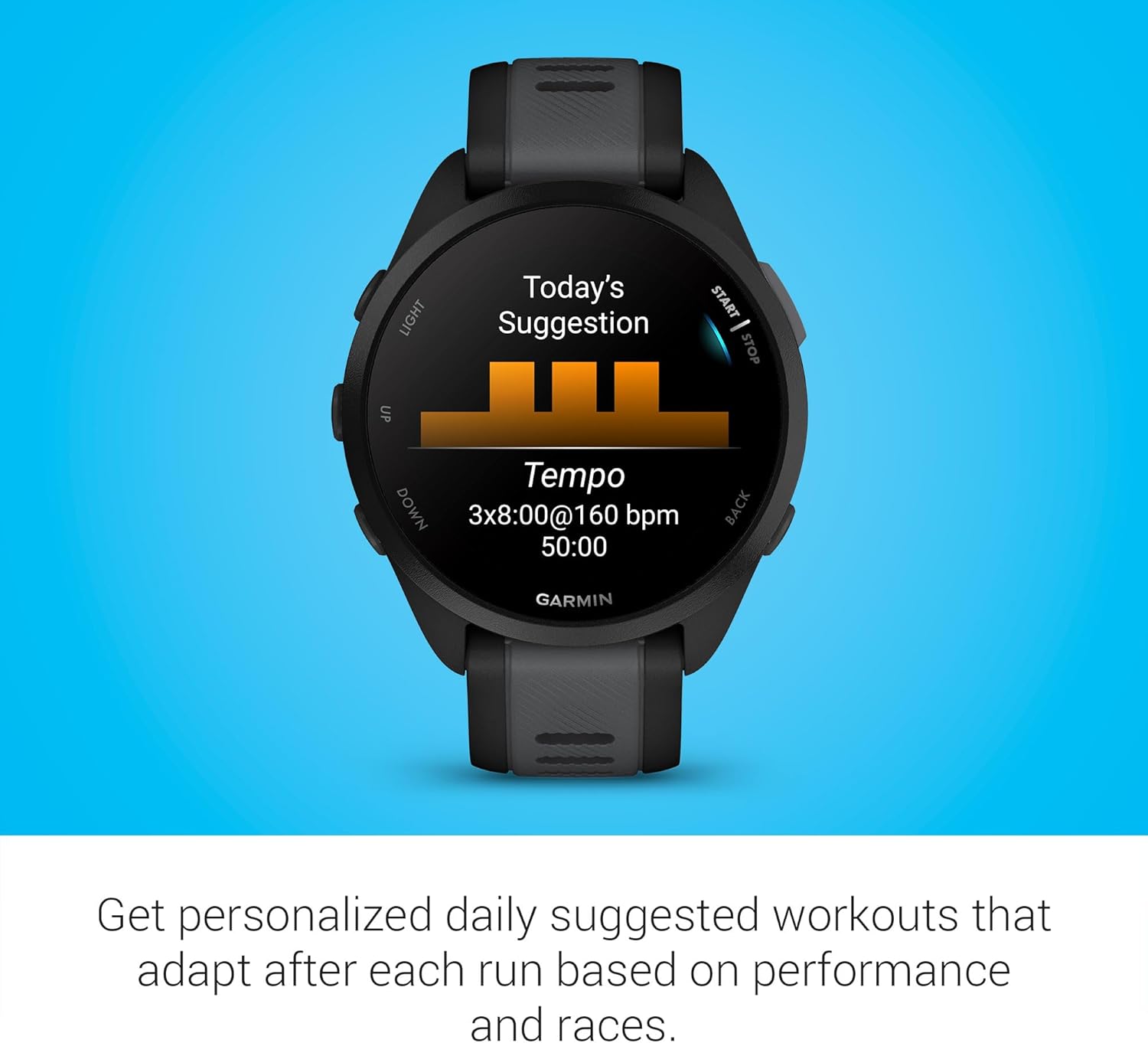 Garmin Forerunner 165 Smartwatch Running – AMOLED, GPS, Ritmo & Frecuencia Cardíaca, Entrenamiento y Recuperación 