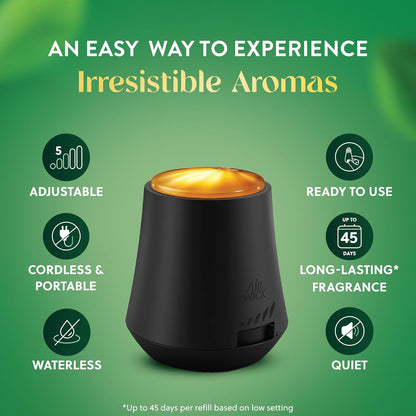 Air Wick Essential Mist Kit Difusor + 1 Repuesto Lavanda y Flor de Almendro – Ambientador con Aceites Esenciales, Portátil y Recargable