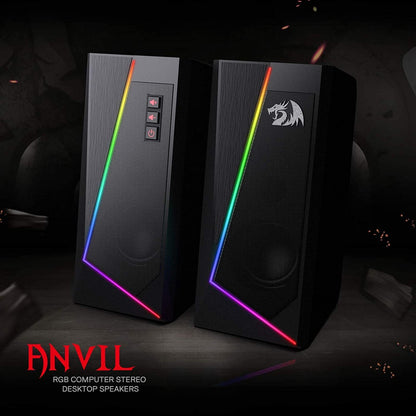 Redragon GS520 RGB Desktop Speakers, Altavoces Estéreo 2.0 para PC