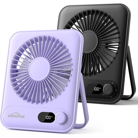 Ventilador portátil de escritorio pequeño recargable | Pack x 2