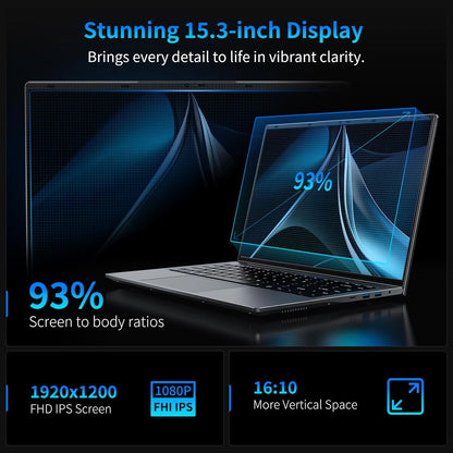 Laptop BWPED Core i5 de 15.3" | 24 GB + 512 GB