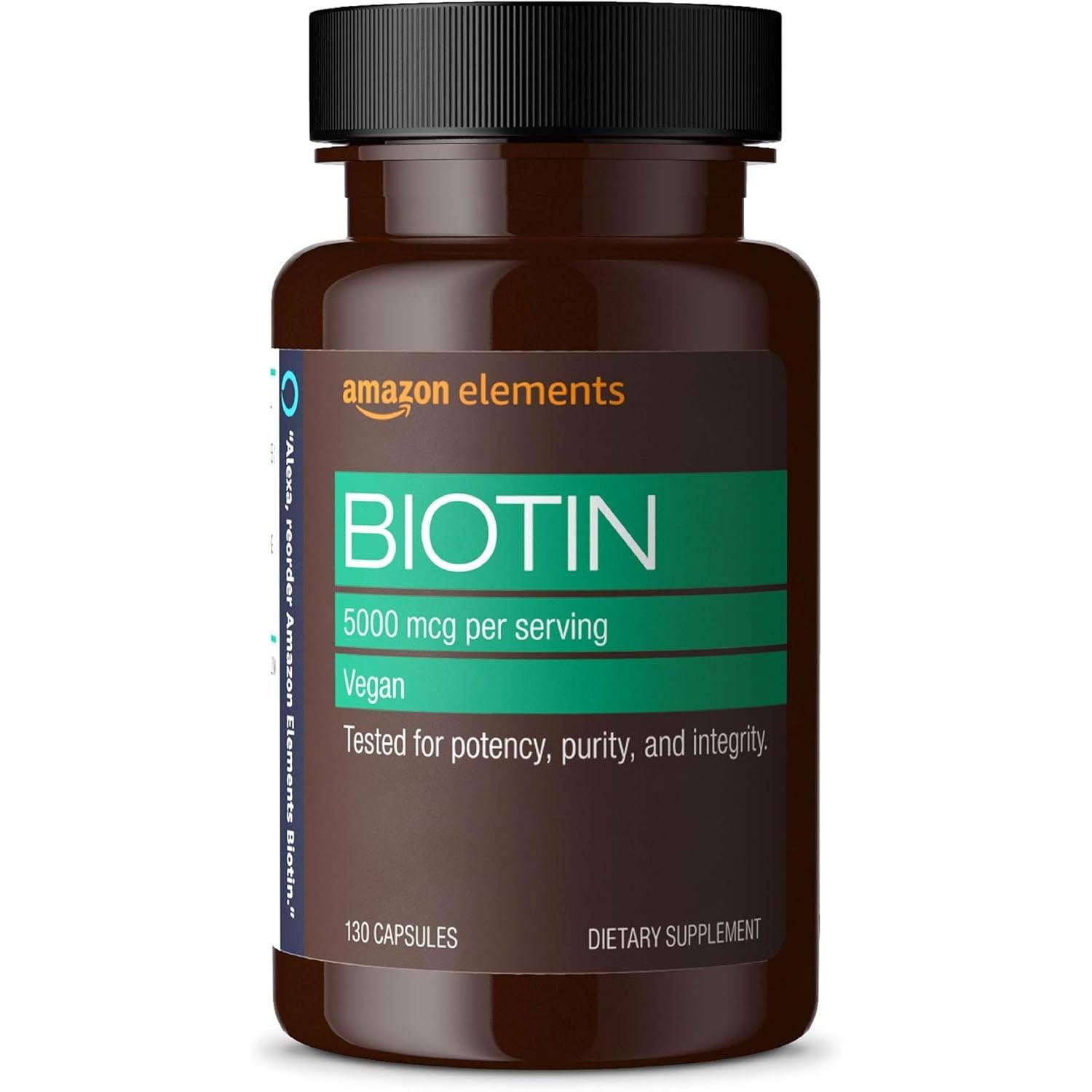 Biotina | 5,000 mg | Vegana | 130 cápsulas