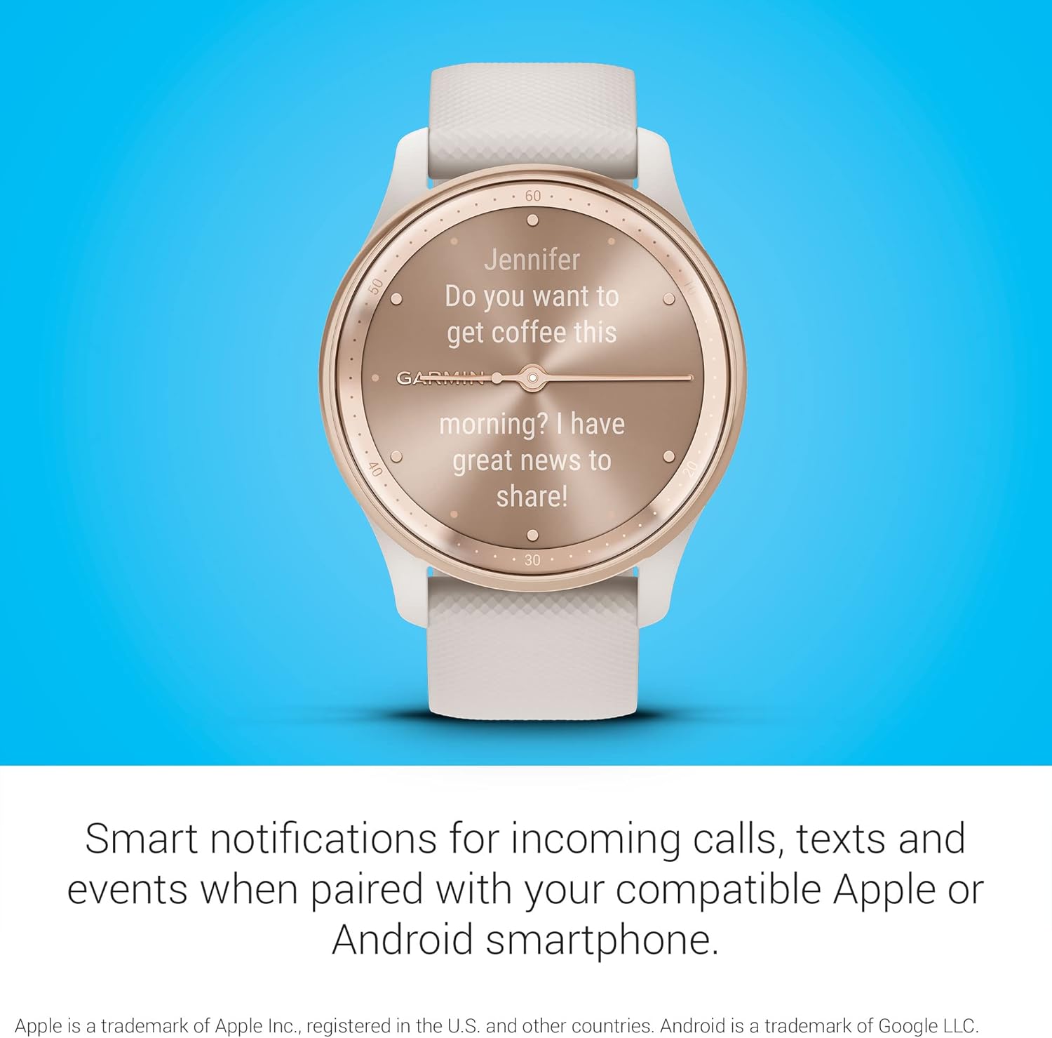 Garmin Vívomove Trend Smartwatch Híbrido – Estilo Analógico con Pantalla Táctil Oculta, 5 Días de Batería, Pagos Garmin Pay 