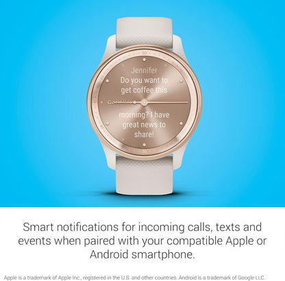 Garmin Vívomove Trend Smartwatch Híbrido – Estilo Analógico con Pantalla Táctil Oculta, 5 Días de Batería, Pagos Garmin Pay 