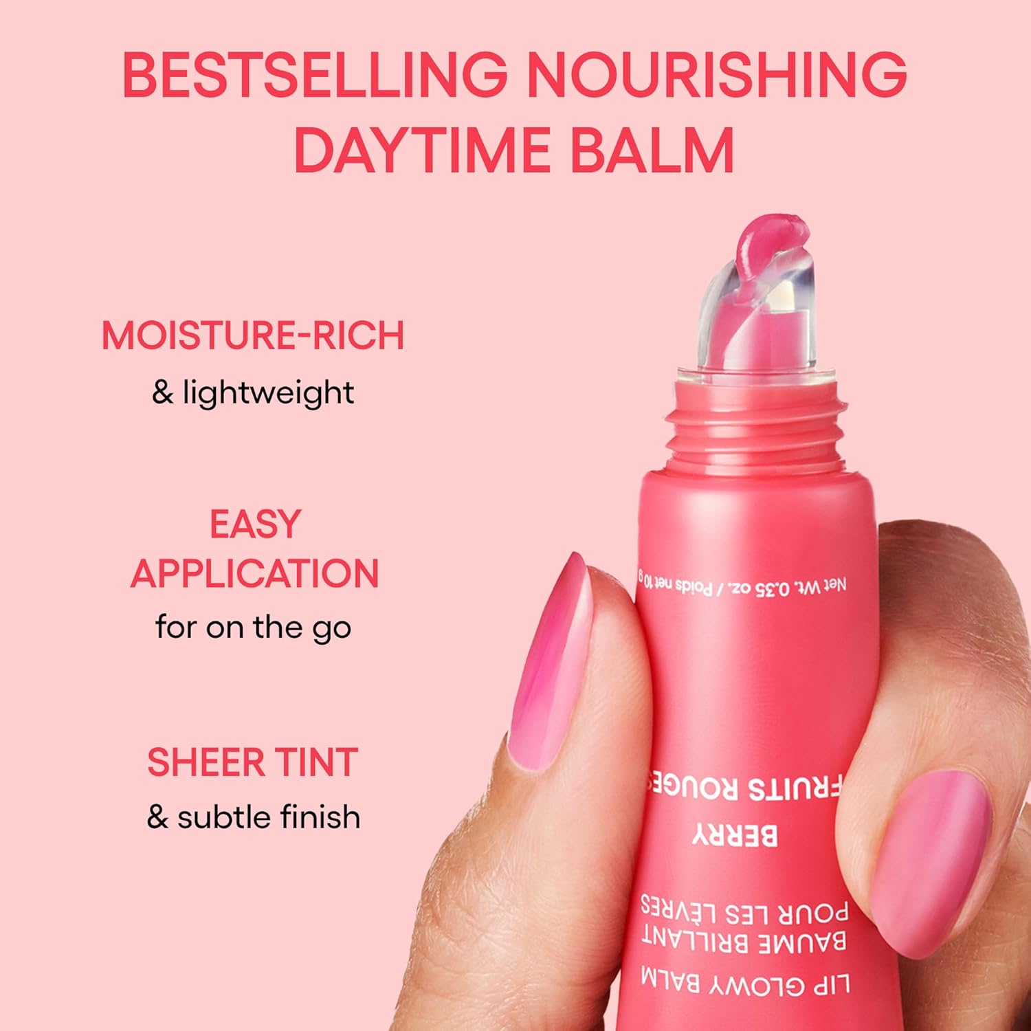 Lip Glowy Balm | Bálsamo Labial con Color Translúcido – Manteca de Murumuru + Karité | Hidratación, Brillo Natural y Labios Suaves | Tamaño de Bolsillo