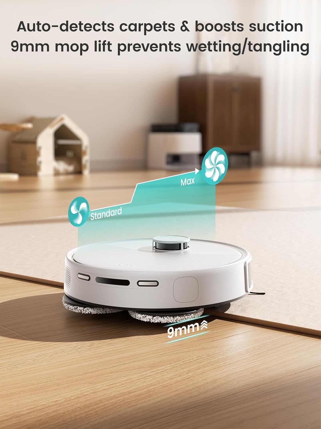 Lefant M3 Robot Aspiradora y Mopa 2 en 1 | 12000Pa Succión, Auto-Lavado y Secado de Mopas, Base con Autovaciado y Autorelleno, Cepillo Anti-Enredos, Navegación LiDAR Precisa, Control App/Alexa, 220 Min Autonomía
