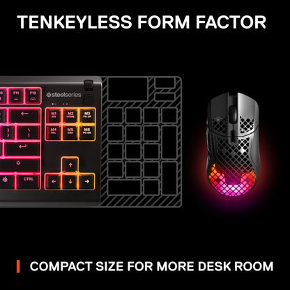 SteelSeries Apex 3 TKL – Teclado Gamer RGB Compacto, Resistente y Silencioso