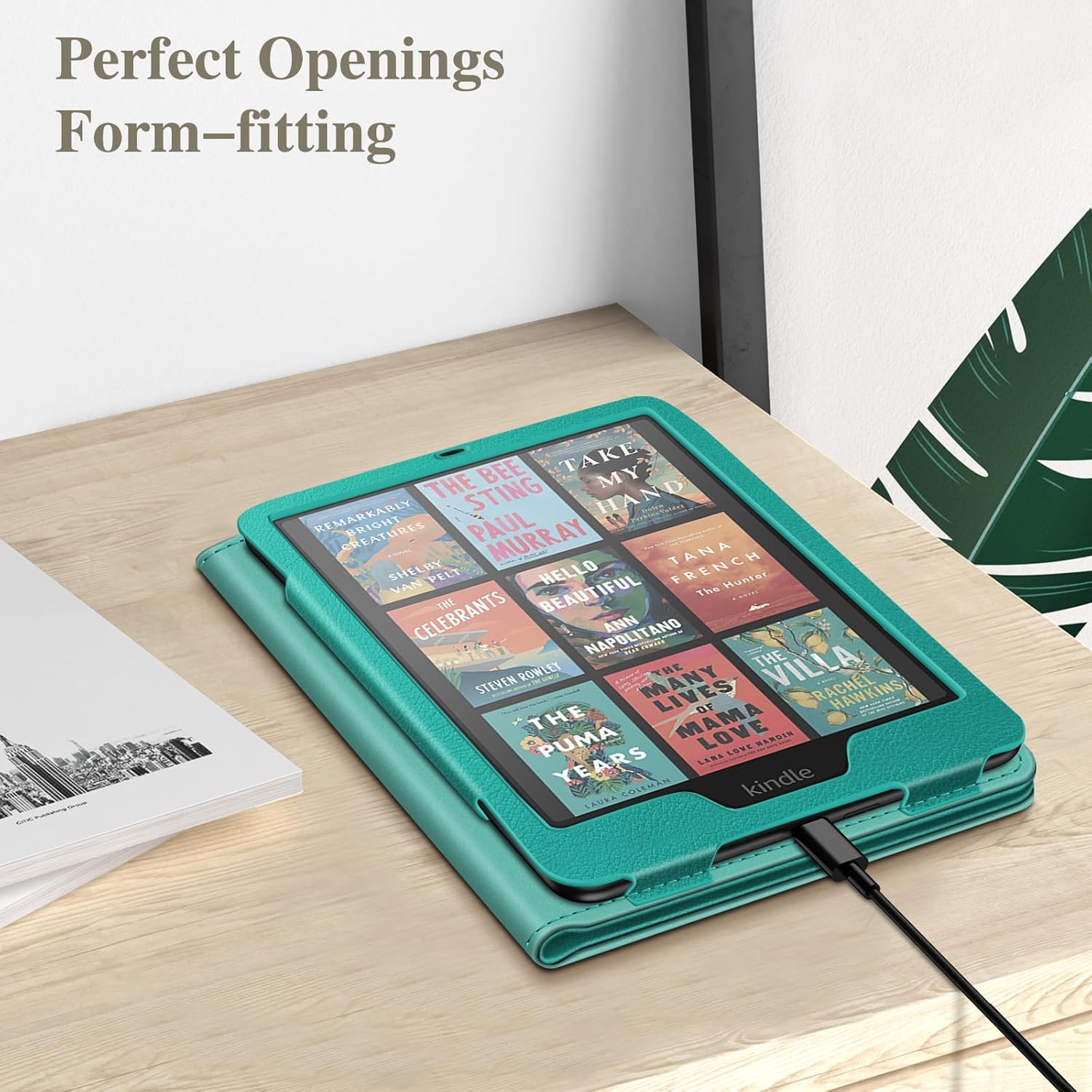 Fintie Case for 7"/6.8" Kindle Paperwhite(12Th/11Th Generation-2024/2021) and Kindle Colorsoft Signature Edition -Slim Foldable Stand Cover Auto Wake/Sleep for Paperwhite 2024, Jade