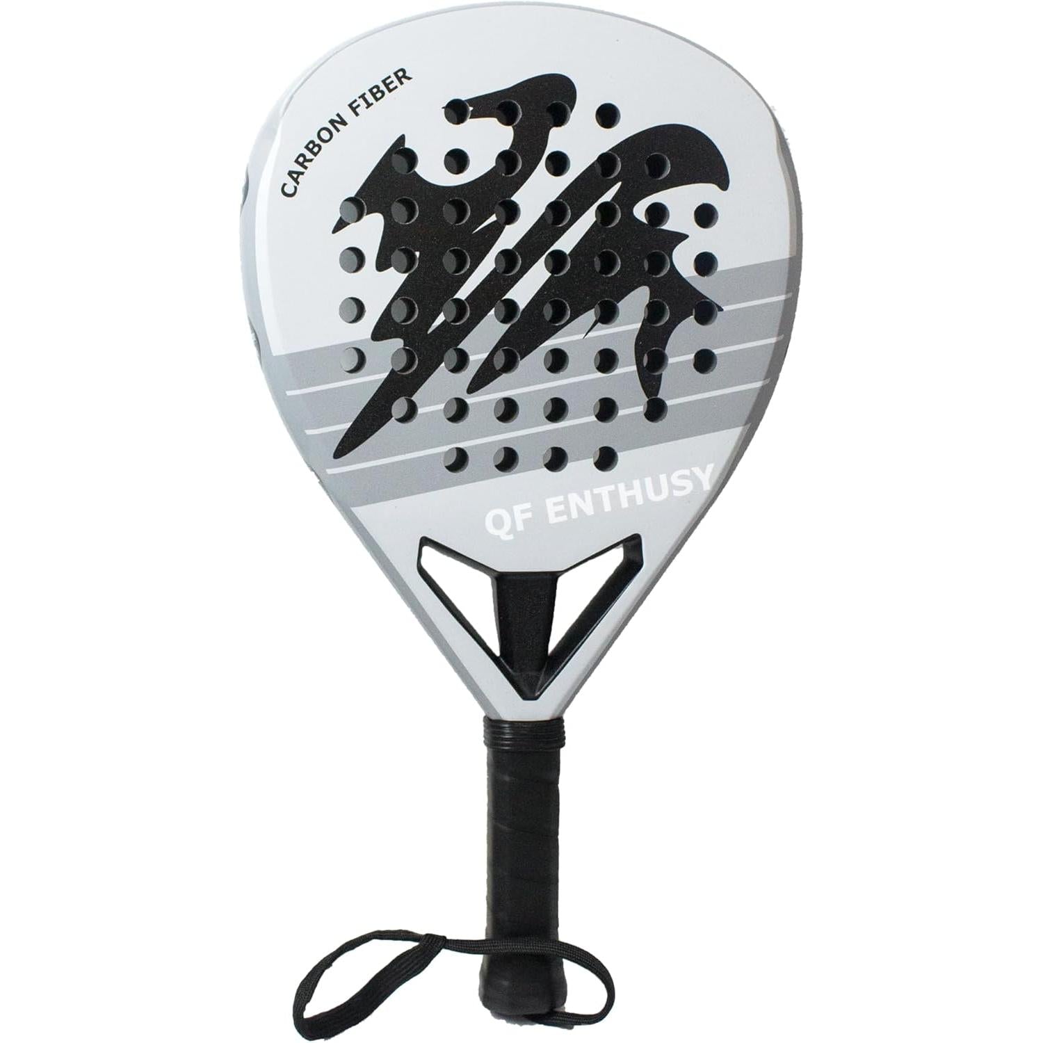 Paleta de pádel de fibra de carbono Q10 Pro | Forma de diamante | garganta mejorada con tres ramas | núcleo de espuma viscoelástica EVA