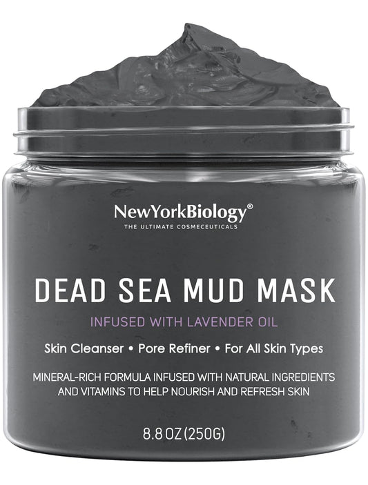 Máscara de barro del Mar Muerto de New York Biology para rostro y cuerpo | con lavanda