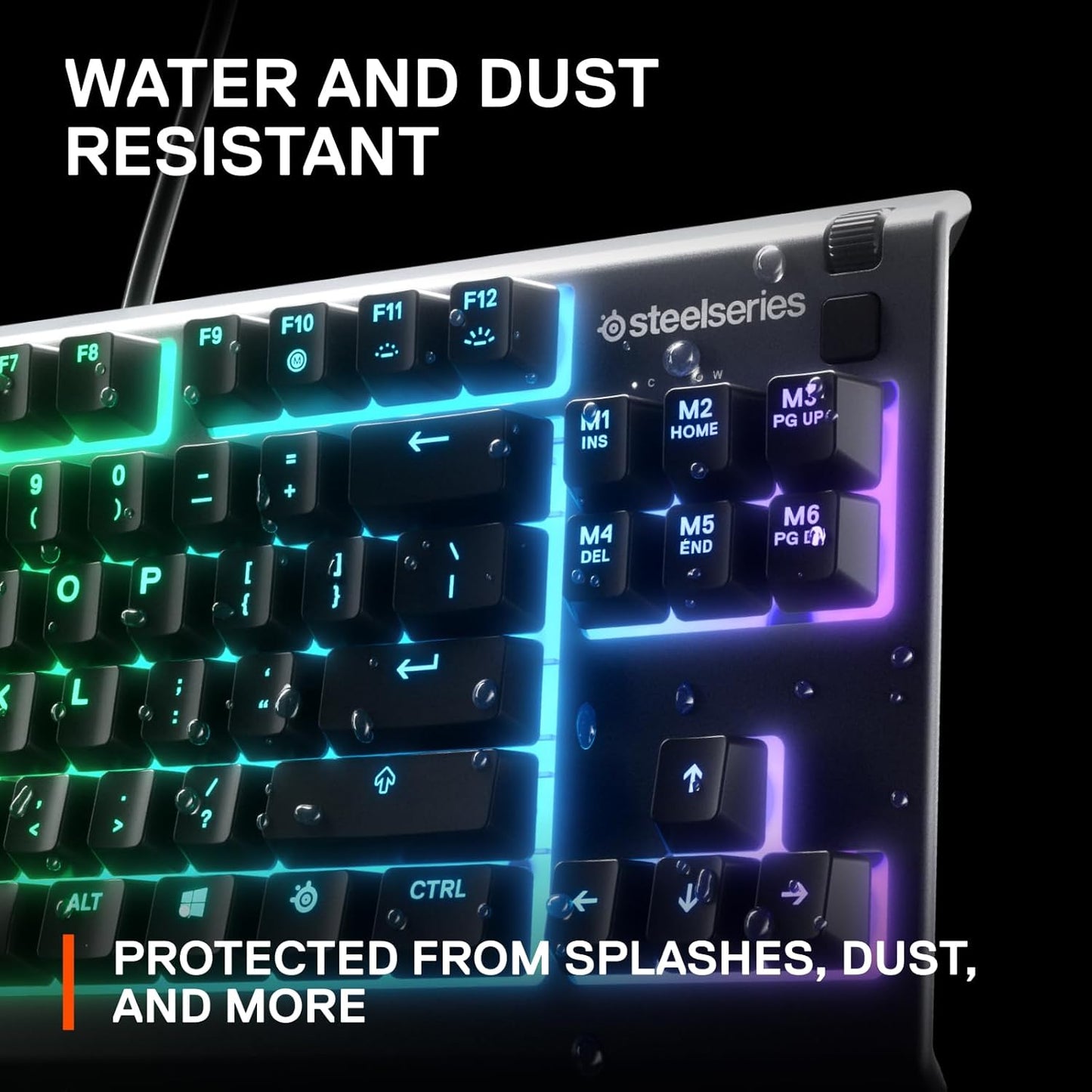 SteelSeries Apex 3 TKL – Teclado Gamer RGB Compacto, Resistente y Silencioso