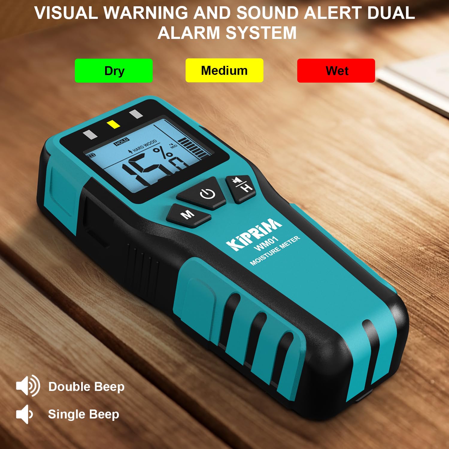 Medidor de Humedad sin Agujas WM01, Tester Digital para Madera, Paredes, Concreto y Pisos – Detección Precisa y No Destructiva