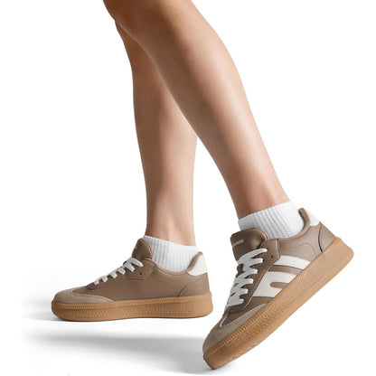 Zapatos casuales para mujer, zapatos casuales con cordones, cómodos y a la moda