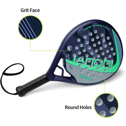 Padel Racket Carbon Fiber Surface with EVA Memory Flex Foam Core Lightweight Padel Racquet