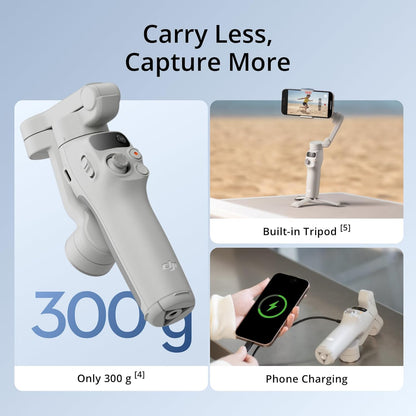 DJI Osmo Mobile 7 Gimbal Estabilizador para Smartphone – 3 Ejes, ActiveTrack 7.0, Trípode Integrado, Ultraliviano, Hasta 10 h 