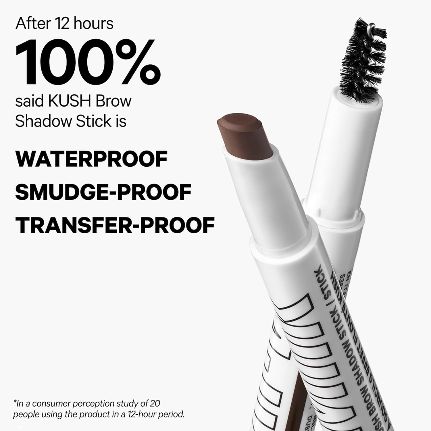 Milk Makeup KUSH Brow Shadow Stick | Lápiz Sombra para Cejas | Rellena, Define y Da Volumen Suave hasta 12 hs | Fórmula Waterproof, Vegana y Cruelty-Free