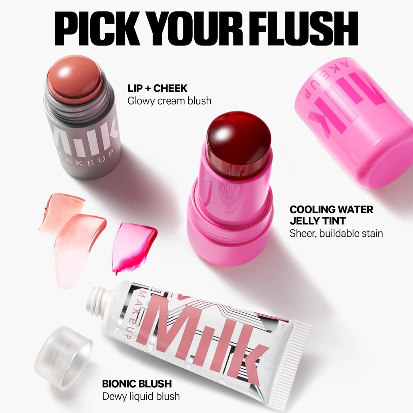 Milk Makeup Cooling Water Jelly Tint | Tinte en Gel para Labios y Mejillas | Hidratante, Modulable y de Larga Duración con Colágeno Vegano, Aloe y Agua de Mar