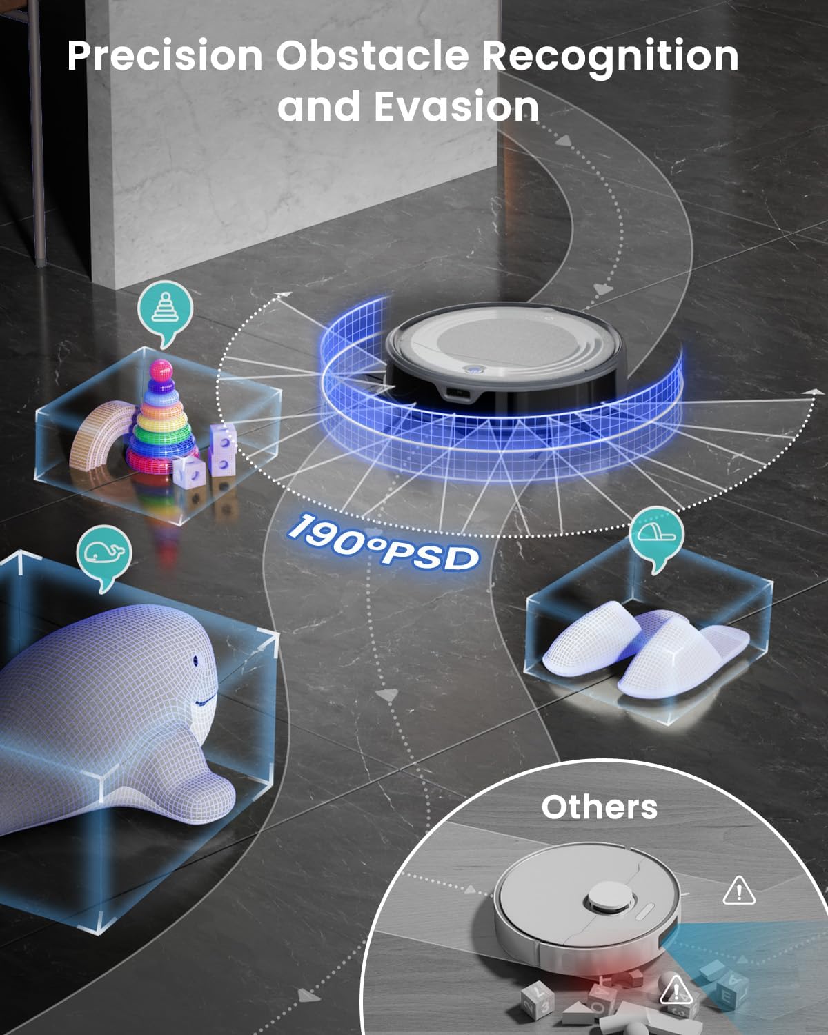 Lefant M310 Ultra Robot Aspiradora y Mopa | 6000Pa Succión, ToF LiDAR, 170 Min Autonomía, Control App/Alexa, Detección de Alfombras y Evitación Precisa de Obstáculos – Slim 3” Diseño Ideal Mascotas y Hogar
