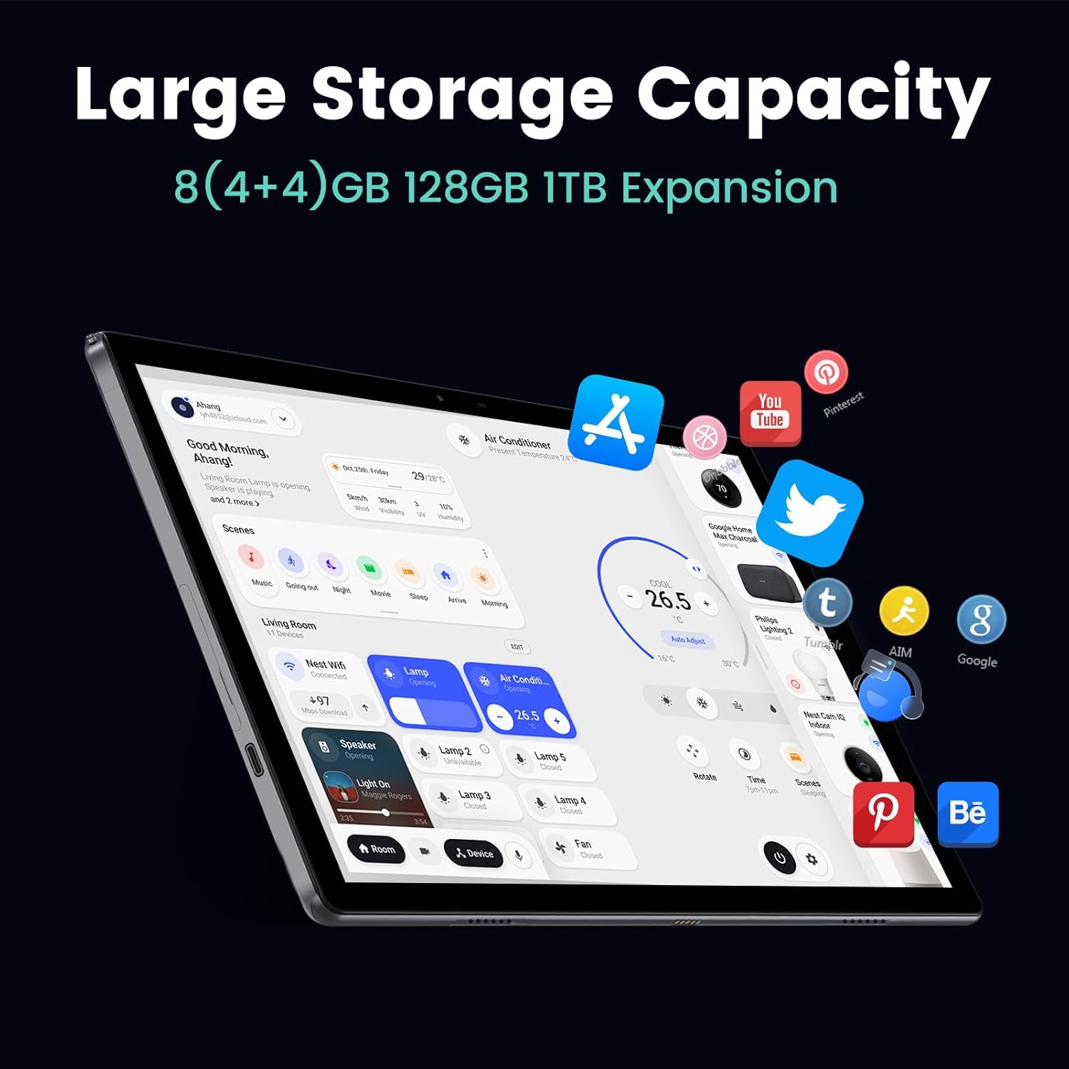 Tablet de 10.1" | Tableta de computadora de 8 GB 128G | Pantalla táctil IPS de 1280 x 800 | Cámara dual de 5+8 MP, Bluetooth, GMS, WiFi | Color: gris metálico