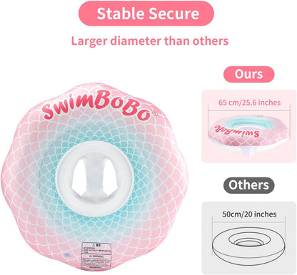 Flotador inflable de natación para bebé con asiento seguro para niños de 6 a 36 meses