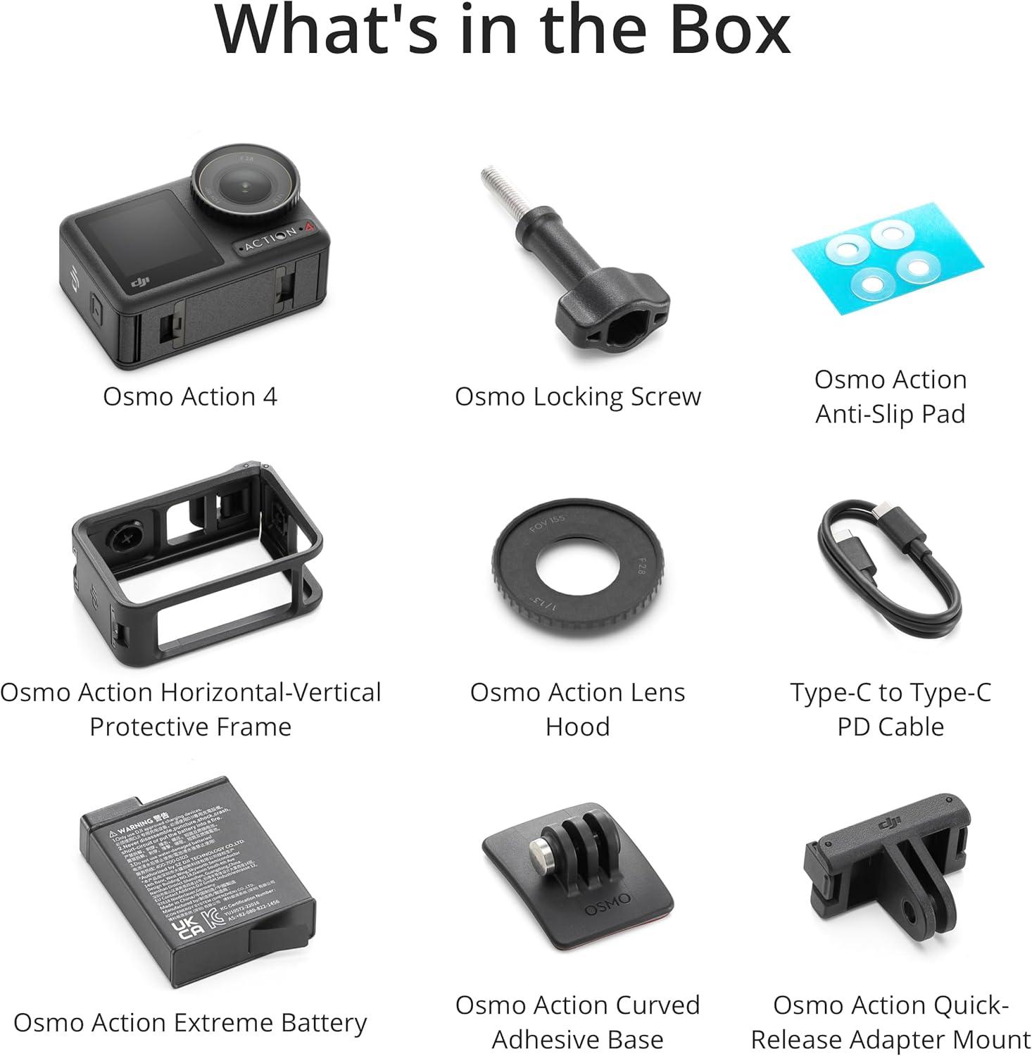 DJI Osmo Action 4 Standar Combo – Cámara de acción 4K con sensor de 1/1.3"